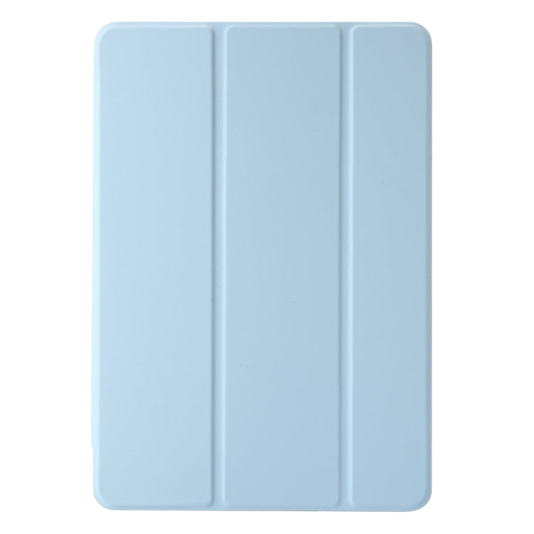 For Huawei Matepad SE 11 2024 Clear Acrylic 3-Fold Leather Tablet Case(Ice Blue)