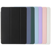 For Huawei Matepad SE 11 2024 Clear Acrylic 3-Fold Leather Tablet Case(Pink)