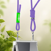 For Samsung Galaxy Z Flip4 GKK Airbag Hinge Full Coverage Phone Case with Crossbody Rope(Black)
