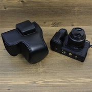 For FUJIFILM X-S20 Full Body Leather Camera Case Bag with Strap(Black)