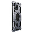 For iPhone 16 Pro Aluminum Alloy Borderless MagSafe Rotating Holder Phone Case(Grey) - iPhone 16 Pro Cases by PMC TechLife | Online Shopping South Africa | PMC TechLife | Buy Now Pay Later Mobicred