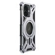 For iPhone 16 Aluminum Alloy Borderless MagSafe Rotating Holder Phone Case(Silver) - iPhone 16 Cases by PMC TechLife | Online Shopping South Africa | PMC TechLife | Buy Now Pay Later Mobicred