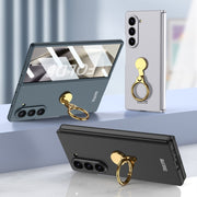 For Samsung Galaxy Z Fold6 GKK Integrated Ultra-thin Triaxial Ring Holder PC Phone Case(Black)