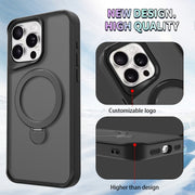 For iPhone 16 Plus Invisible Fulcrum Holder MagSafe Phone Case(Coffee)