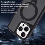 For iPhone 16 Plus Invisible Fulcrum Holder MagSafe Phone Case(Coffee)