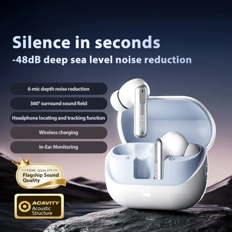 Sanag T51S TWS ANC Noise Reduction Wireless Bluetooth Earphone(Beige)