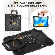 For Huawei Matepad 11.5 2023 Contrast Color Robot Silicone Hybrid PC Tablet Case(Black)
