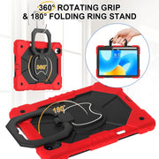 For Huawei Matepad 11.5 2023 Contrast Color Robot Silicone Hybrid PC Tablet Case(Red Black)
