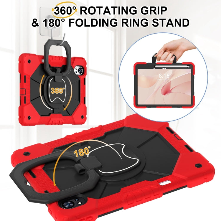 For Huawei MatePad Air 12 2024 Contrast Color Robot Silicone Hybrid PC Tablet Case(Red Black)