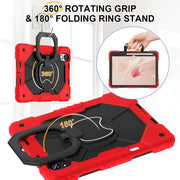 For Huawei MatePad Air 12 2024 Contrast Color Robot Silicone Hybrid PC Tablet Case(Red Black)