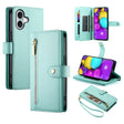 For iPhone 16 Nine Card-slot Zipper Wallet Bag Leather Phone Case(Mint Green) - iPhone 16 Cases by PMC TechLife | Online Shopping South Africa | PMC TechLife | Buy Now Pay Later Mobicred