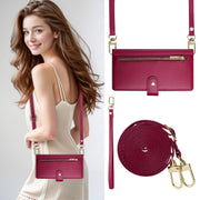For iPhone 16 Pro Max Nine Card-slot Zipper Wallet Bag Leather Phone Case(Red)