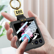 For Samsung Galaxy Z Flip6 / Flip7 FE GKK Integrated Ultra-thin Phone Case with Z Ring Holder(Pink)