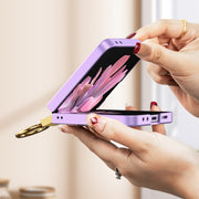For Samsung Galaxy Z Flip6 GKK Integrated Ultra-thin Phone Case with Z Ring Holder(Titanium Grey)