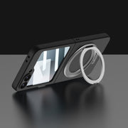 For Samsung Galaxy Z Flip6 GKK Integrated Ultra-thin MagSafe Phone Case with Ring Holder(Purple)