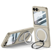 For Samsung Galaxy Z Flip6 / Flip7 FE GKK Integrated Ultra-thin MagSafe Phone Case with Ring Holder(Titanium Grey)