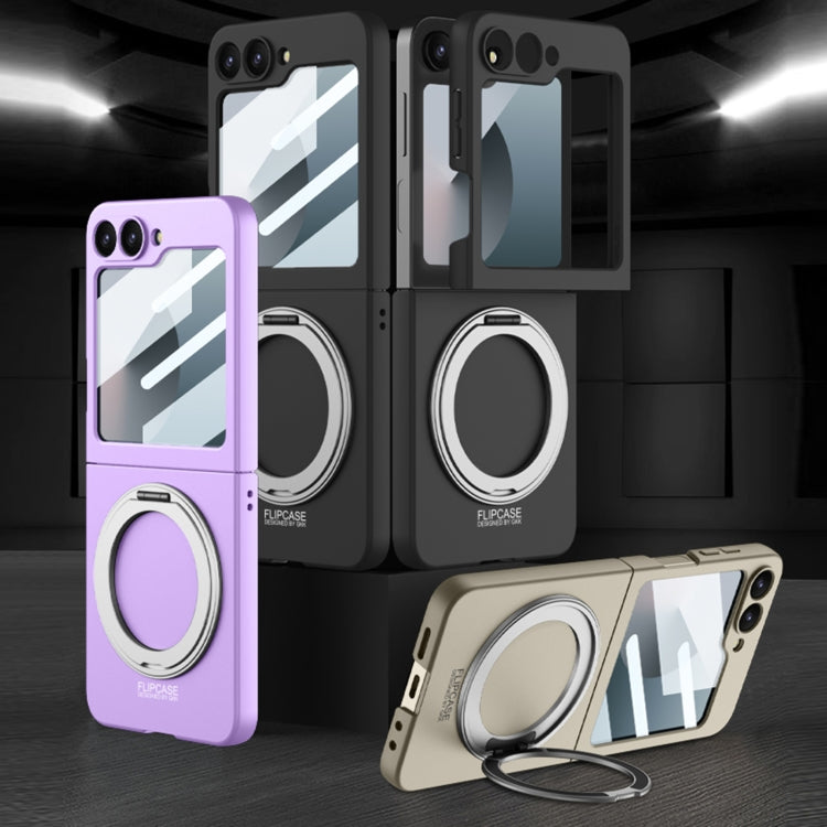 For Samsung Galaxy Z Flip6 / Flip7 FE GKK Integrated Ultra-thin MagSafe Phone Case with Ring Holder(Titanium Grey)