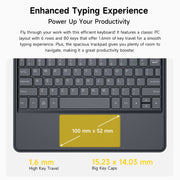 Ulefone Pogo Pin Smart Keyboard & Tablet Leather Case For Tab A11 Pro(Grey)