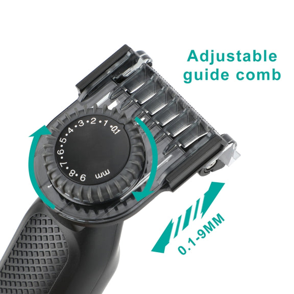 VGR V-360 5W USB Digital Display Electric T-shaped Shaver(Green)