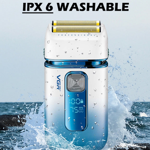 VGR V-362 5W USB Reciprocating Electric Shaver Bald Head Hair Clipper(Sky Blue)