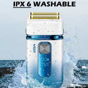 VGR V-362 5W USB Reciprocating Electric Shaver Bald Head Hair Clipper(Dark Blue)