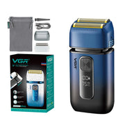 VGR V-362 5W USB Reciprocating Electric Shaver Bald Head Hair Clipper(Dark Blue)