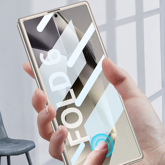 For Samsung Galaxy Z Fold6 GKK Integrated Ultra-thin Electroplating Lens Frame Phone Case(Grey)