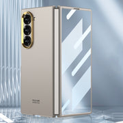 For Samsung Galaxy Z Fold6 GKK Integrated Ultra-thin Electroplating Lens Frame Phone Case(Titanium Grey)