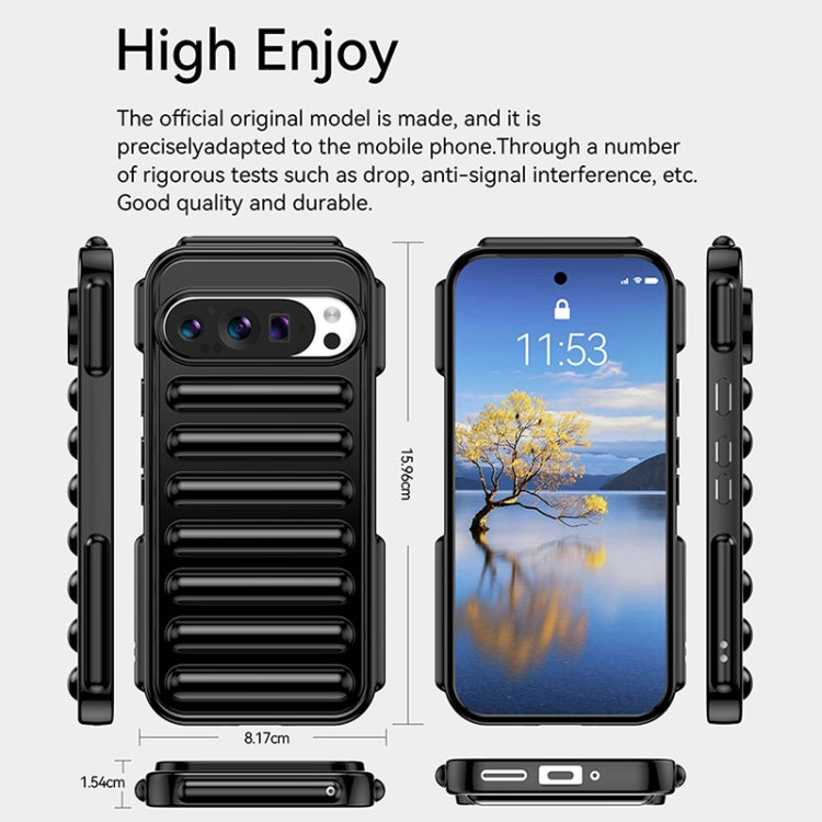 For Google Pixel 9 Pro Capsule Series Candy Color TPU Phone Case(Transparent)