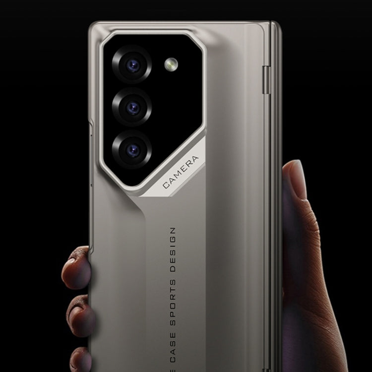 For Samsung Galaxy Z Fold5 GKK Integrated Folding Supercar Phone Case(Grey)