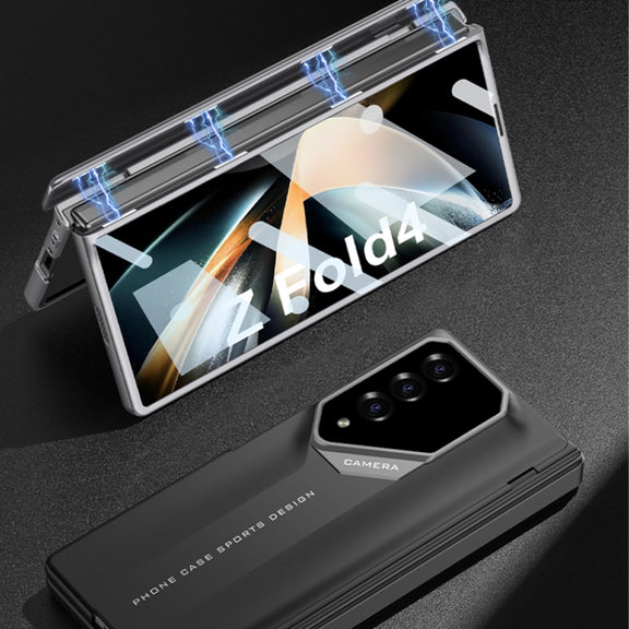 For Samsung Galaxy Z Fold4 GKK Integrated Folding Supercar Phone Case(Titanium Grey)