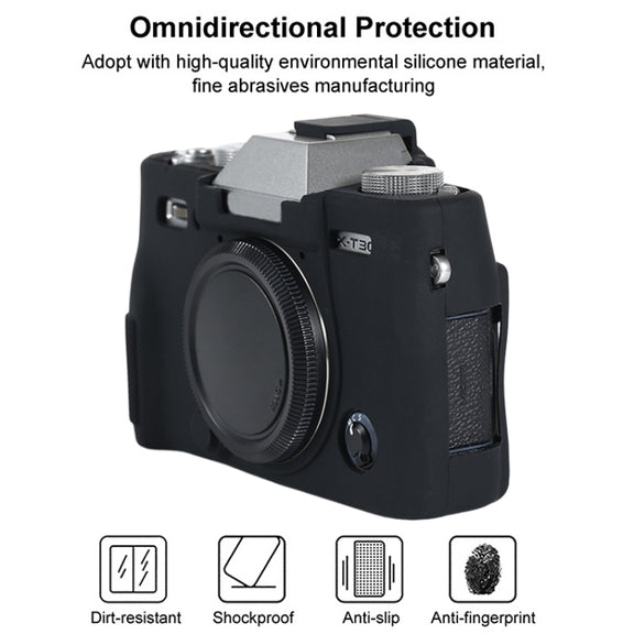 For FUJIFILM X-T30 II Soft Silicone Protective Case(Black)