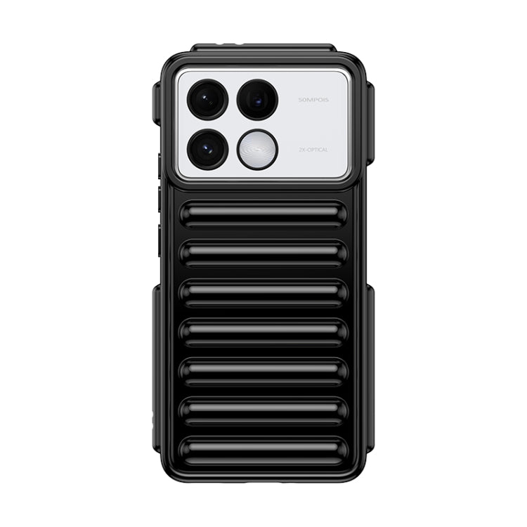 For Redmi K70 Capsule Series Candy Color TPU Phone Case(Black)