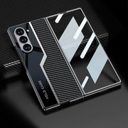 For Samsung Galaxy Z Fold6 GKK Integrated Plating TPU + Leather Supercar Full Coverage Phone Case(Titanium Grey)