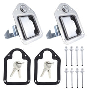 2 Sets / Pack Trailer / Yacht / Truck Stainless Steel Tool Box Lock Paddle Latch & Keys
