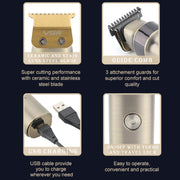 VGR V-991 5W USB Smart Digital Display Electric Hair Clipper