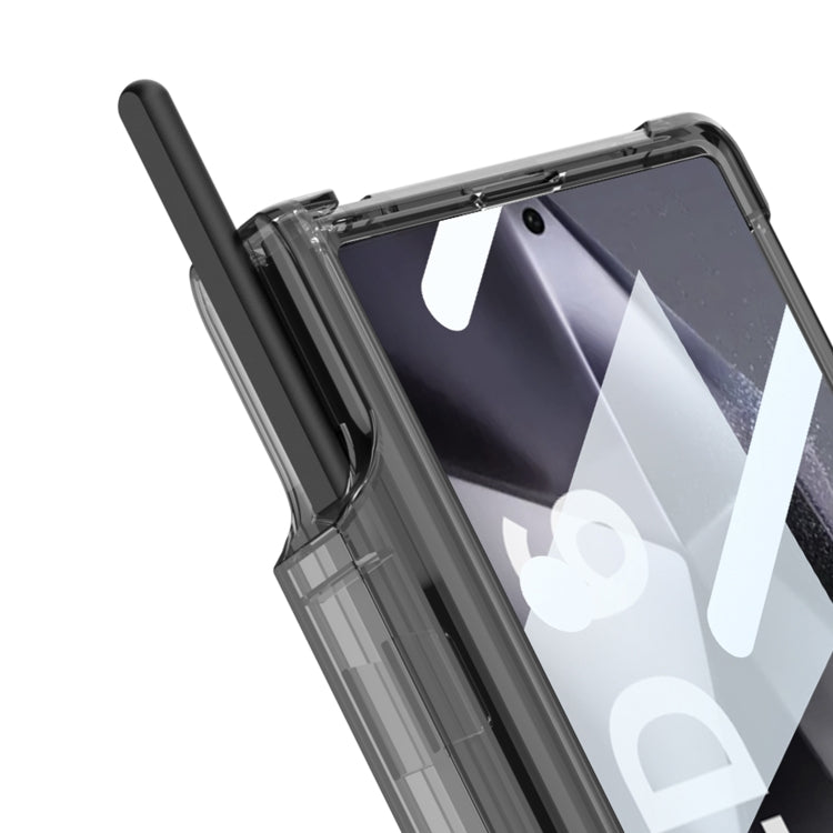For Samsung Galaxy Z Fold6 GKK Integrated Airbag Hinge Full Coverage MagSafe Phone Case with Holder / Pen Box, Not Included Pen(Green)