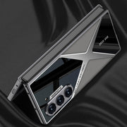 For Samsung Galaxy Z Fold6 GKK Integrated Leather Electroplating Supersonic Speed Shockproof Phone Case(Mountain Gray)