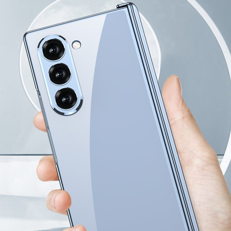 For Samsung Galaxy Z Fold6 GKK Integrated Magnetic Fold Electroplating Phantom Phone Case(Blue)
