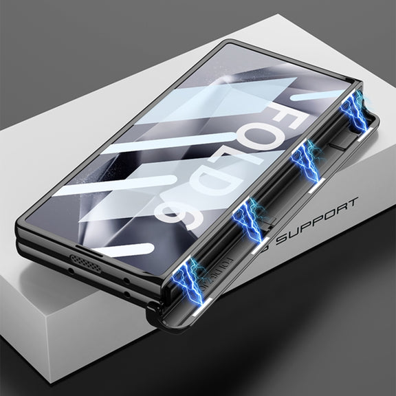 For Samsung Galaxy Z Fold6 GKK Integrated Magnetic Fold Electroplating Phantom Phone Case(Blue)