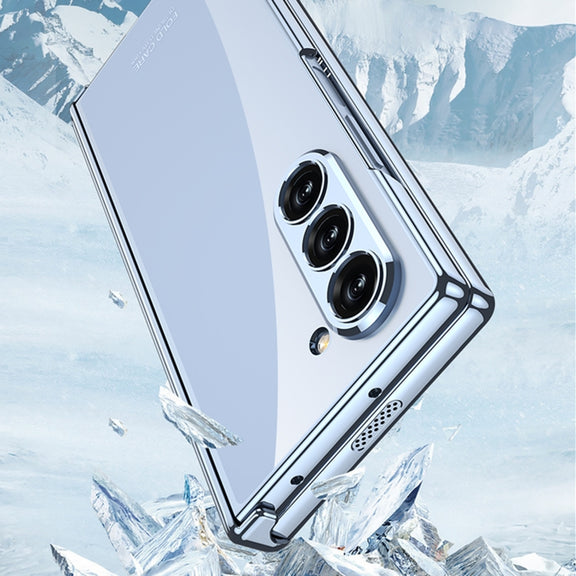For Samsung Galaxy Z Fold6 GKK Integrated Magnetic Fold Electroplating Phantom Phone Case(Blue)