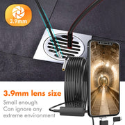 inskam107 3.9mm 3 In 1 HD Water-resistant Industry Digital Endoscope Inspection Camera, Length:5m Hard Cable