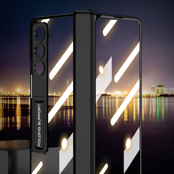 For Samsung Galaxy Z Fold6 GKK Integrated Magnetic Fold Hinge Phantom Phone Case(Mountain Gray)