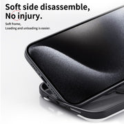 For iPhone 16 Pro Double Ring MagSafe Magnetic Holder Phone Case(Matte Black)