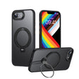 For iPhone 16e Double Ring MagSafe Magnetic Holder Phone Case(Matte Black) - free shipping - PMC TechLife - Order now!