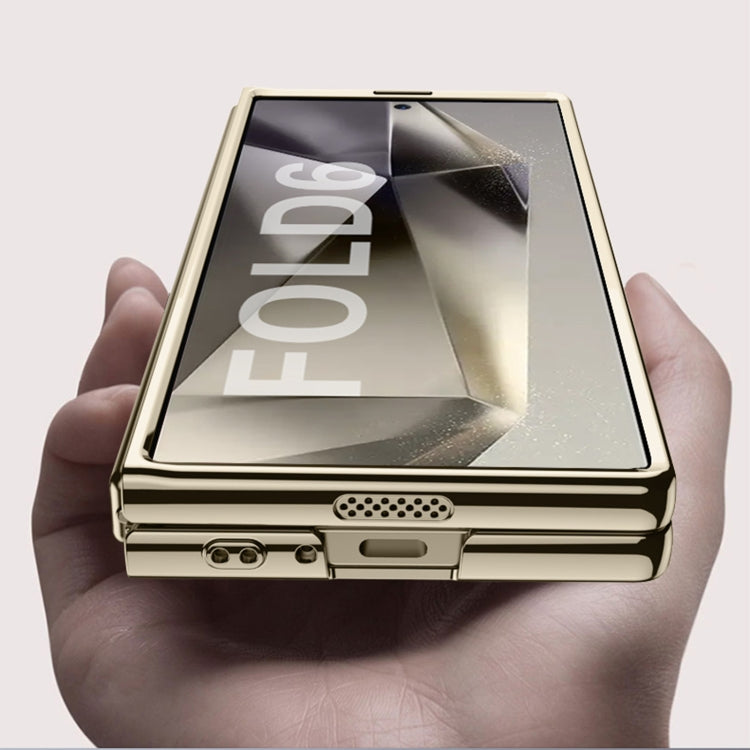 For Samsung Galaxy Z Fold6 GKK Big Hole Electroplating Phantom Full Coverage Phone Case(Transparent)