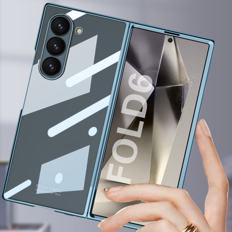 For Samsung Galaxy Z Fold6 GKK Big Hole Electroplating Phantom Full Coverage Phone Case(Transparent)