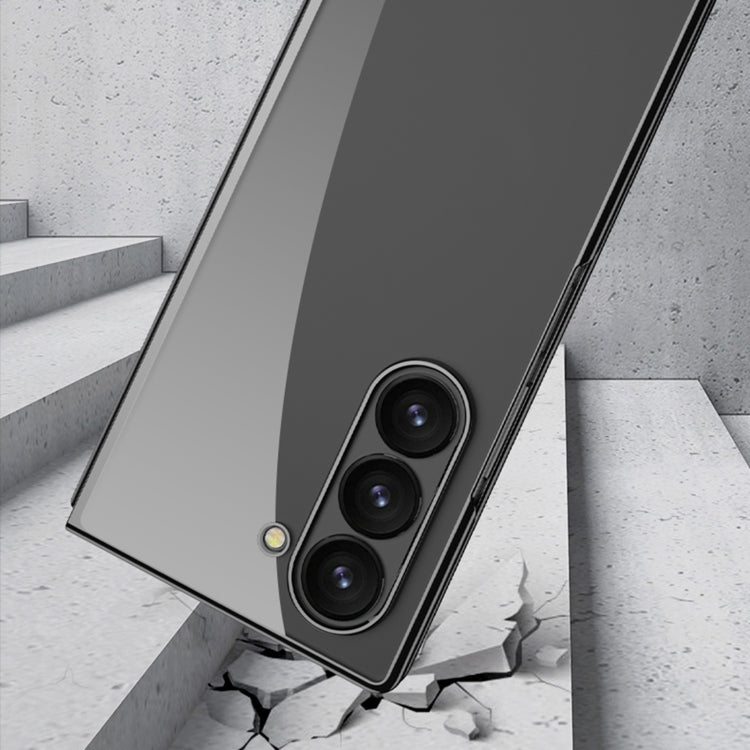 For Samsung Galaxy Z Fold6 GKK Big Hole Electroplating Phantom Full Coverage Phone Case(Transparent)