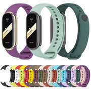 For Xiaomi Smart Band 9 / 8 MIJOBS Metal Buckle Solid Color Silicone Watch Band(White)