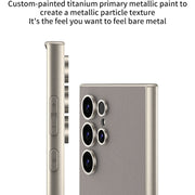 For Samsung Galaxy S23 Ultra 5G GKK Metal Paint Skin Feel Leather Full Coverage Phone Case(Black)